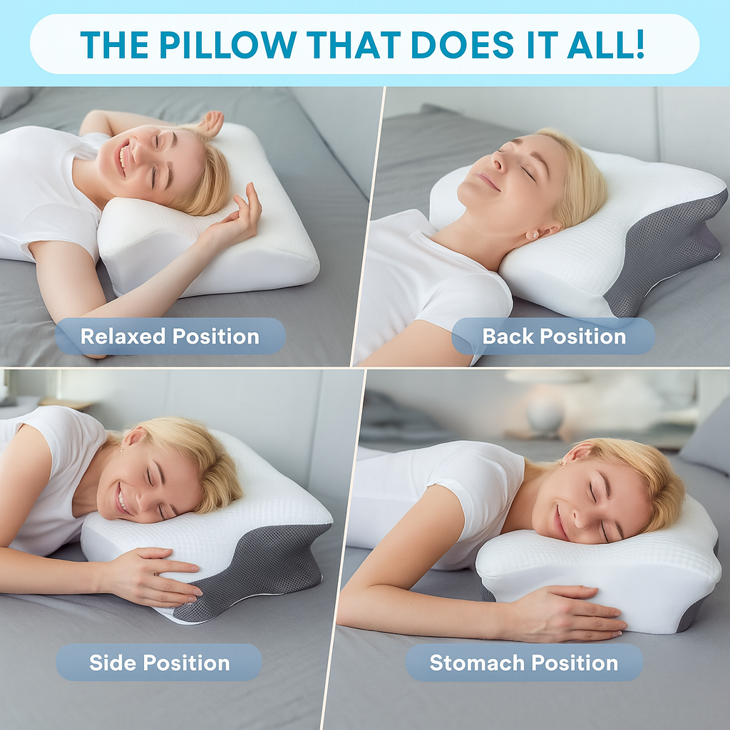BUTTERFLY MEMORY FOAM NECK SUPPORT PILLOW